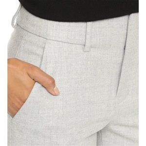 AYR The Cuffed Wool Crop Trouser Light Gray Size 10